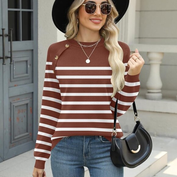 Brand New Womens Sweater XL Brown White - Picture 4 of 4